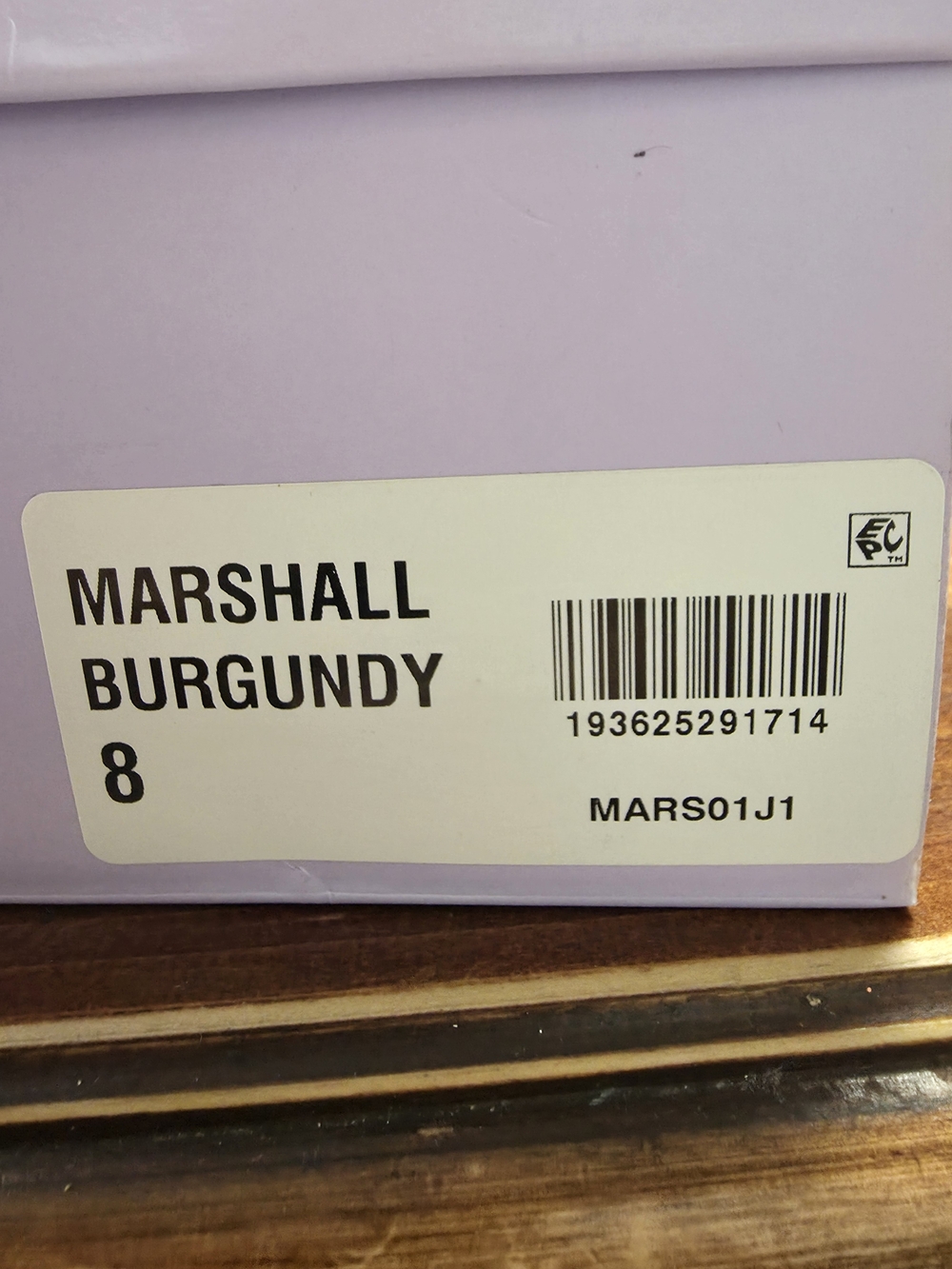 Marshall Burgundy Textured Platform Derby Shoes - Picture 4 of 4
